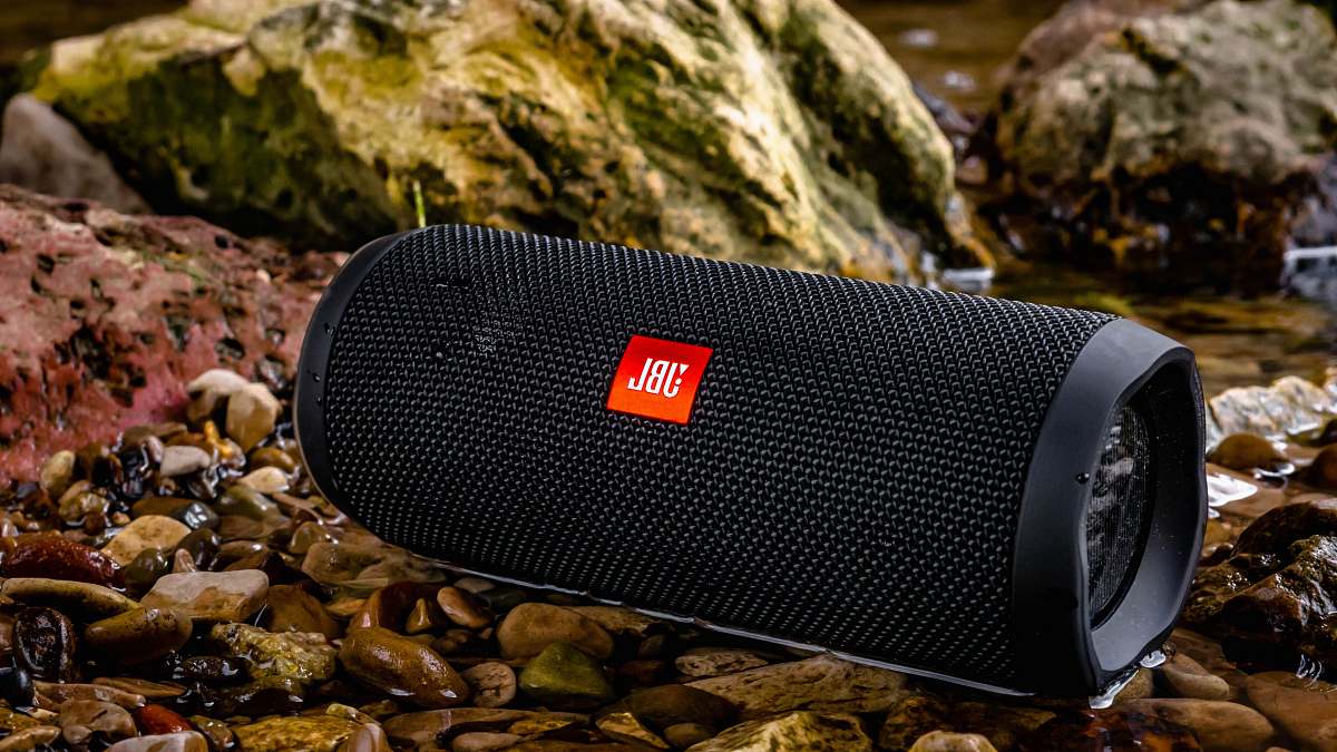 audio speaker black JBL portable speaker speaker